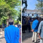 Foto : Demo PMII di Halaman Dinas Pendidikan Lamongan