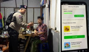 Foto : Dokumentasi Bhabinkamtibmas Lamongan Hadir Bantu Warga Kesulitan Ekonomi